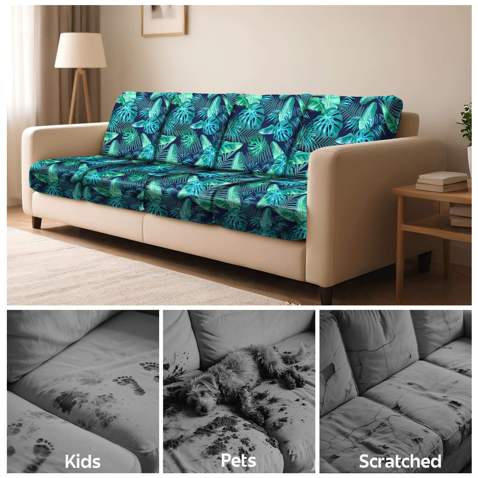 PickyNproud washable cushion covers simplify cleaning after meals or pets.