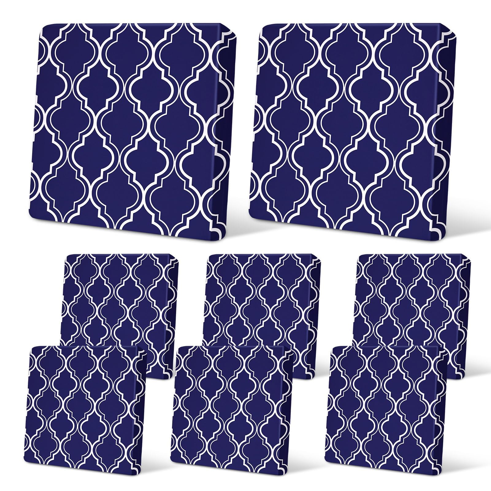 pickyNproud 8pcs patio cushion covers with elastic bottom for a secure, non-slip fit.