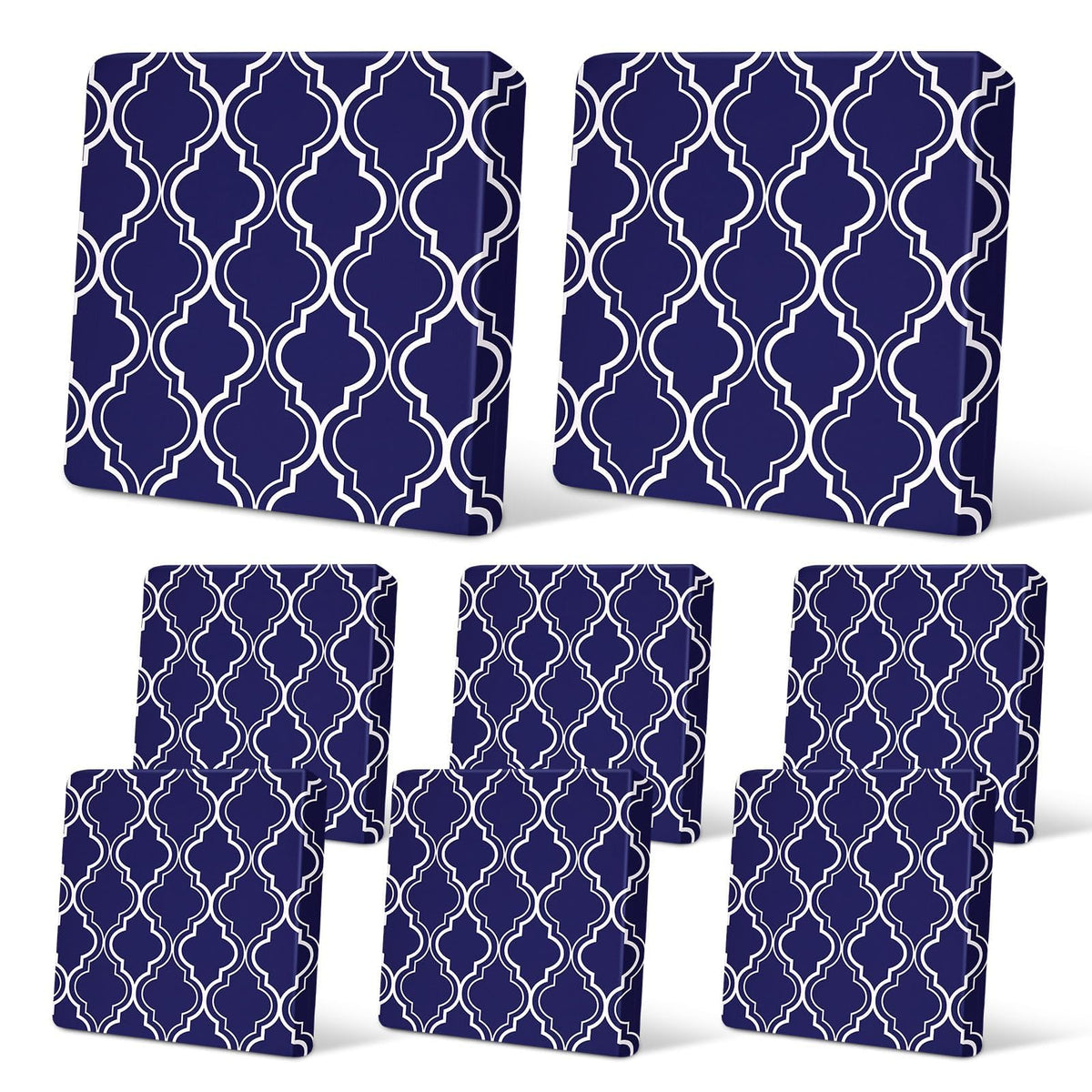 pickyNproud 8pcs patio cushion covers with elastic bottom for a secure, non-slip fit.