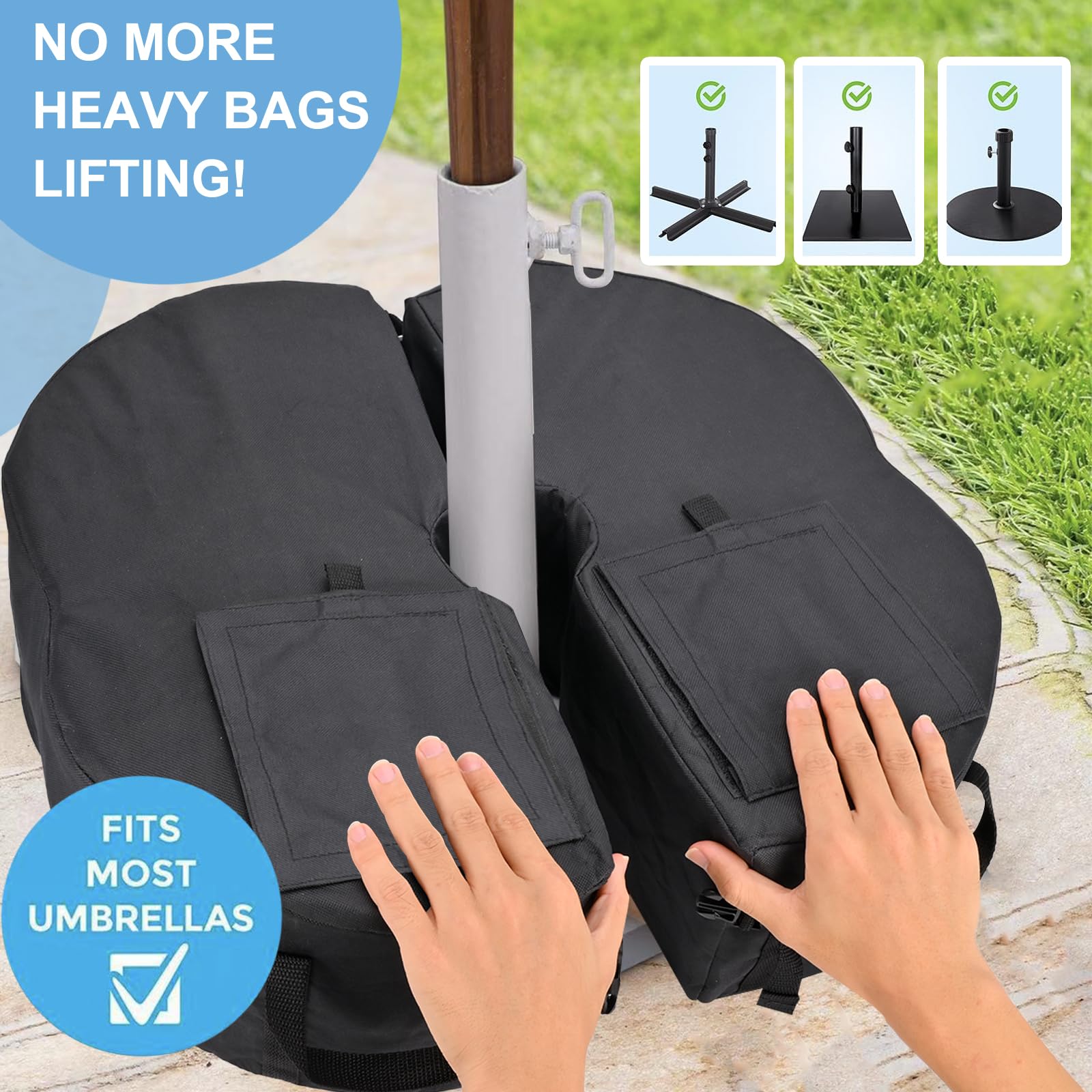PidmFoy sandbag opening design enables quick sand filling for secure anchoring.