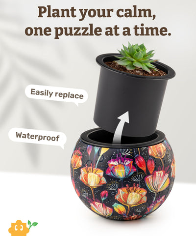 PieceRelax colorful poppies design pot, great for gifting