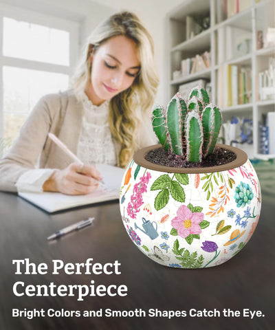 PieceRelax dual-layer planter combines planting space and storage in one elegant design.
