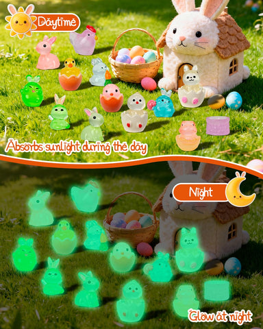 Piemow Easter chicks mini figurines brighten fairy gardens and kids' crafts.