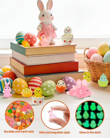 Piemow Easter ducks mini figurines pair with dioramas for playful decor.