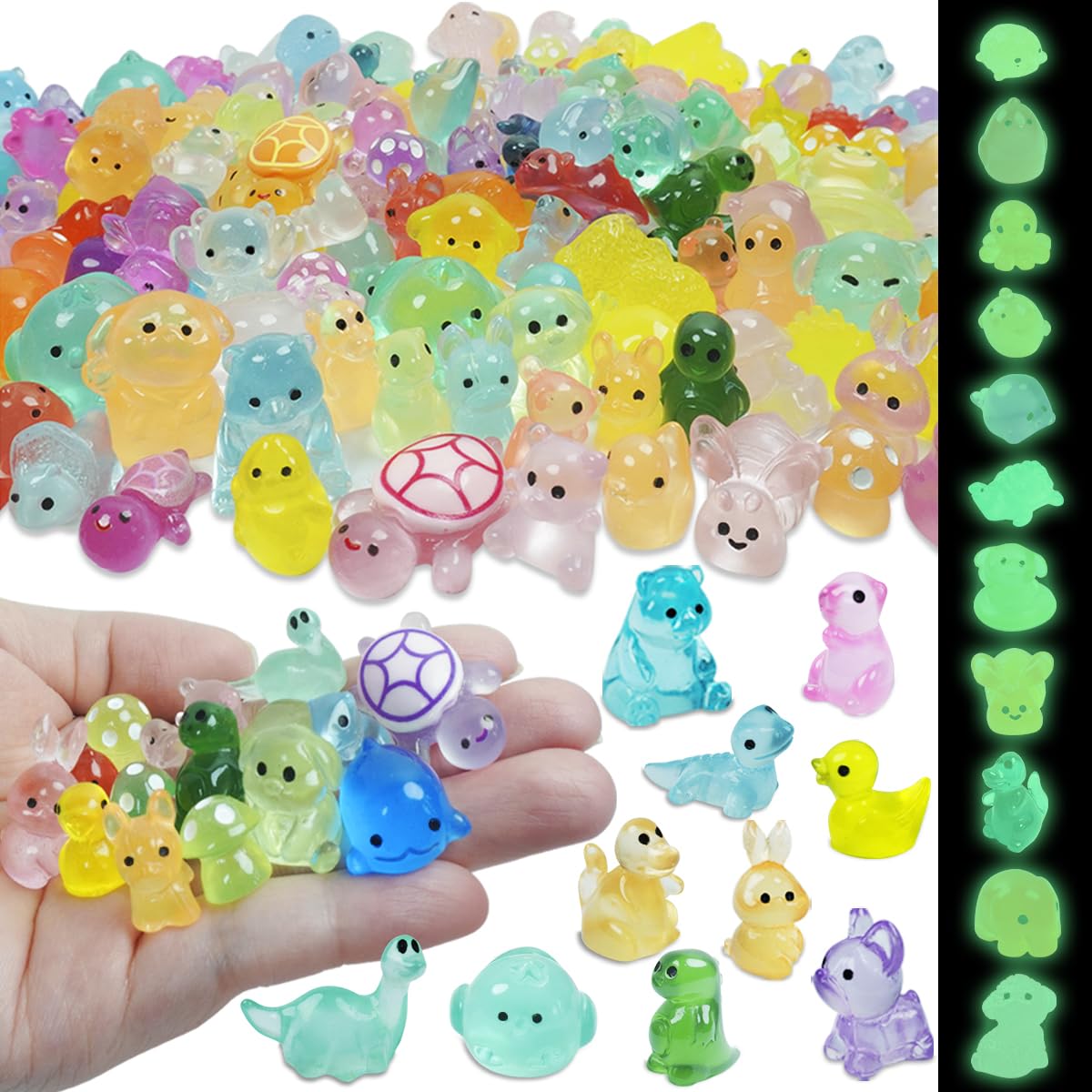 Piemow mini resin duck in bright color for fairy gardens and aquariums