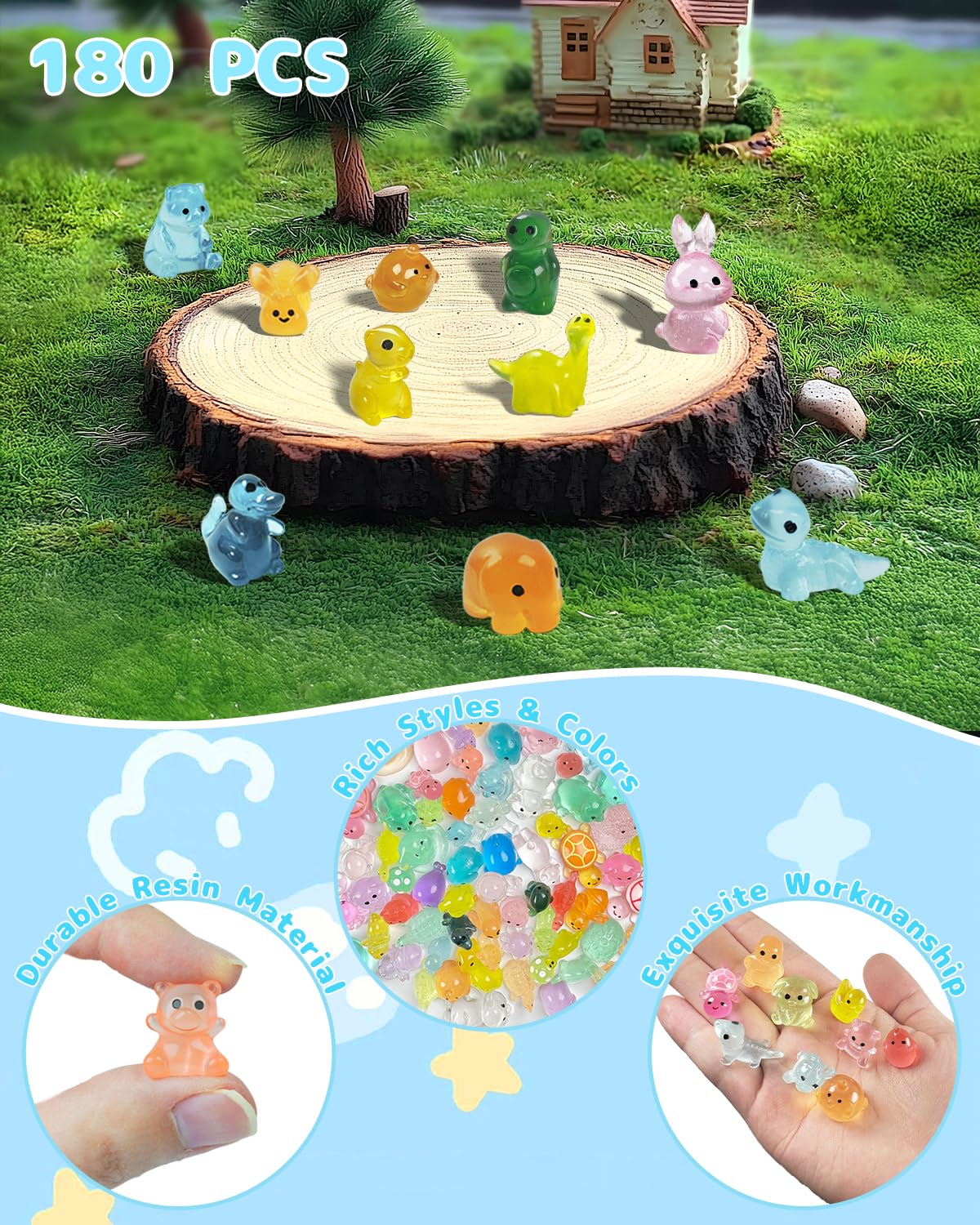 Piemow puppy figurine adds charm to bonsai or terrariums