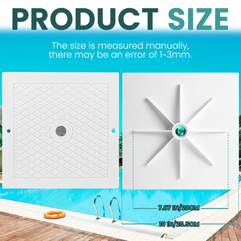 PIHIL 10-inch skimmer lid back view, durable plastic