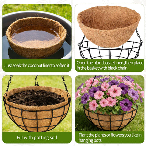 PIKAMAO hanging planters elevate porch decor with easy setup.