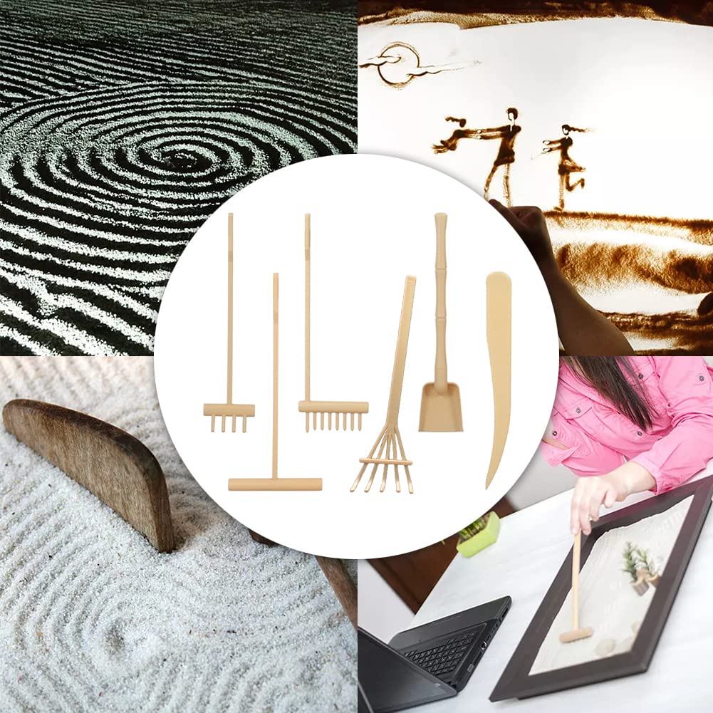 Pilarmuture zen garden stamps beige set for creating lines and circles