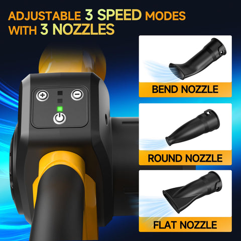 PILENTO 3-speed settings adapt to leaves, dust, or light snowfall.