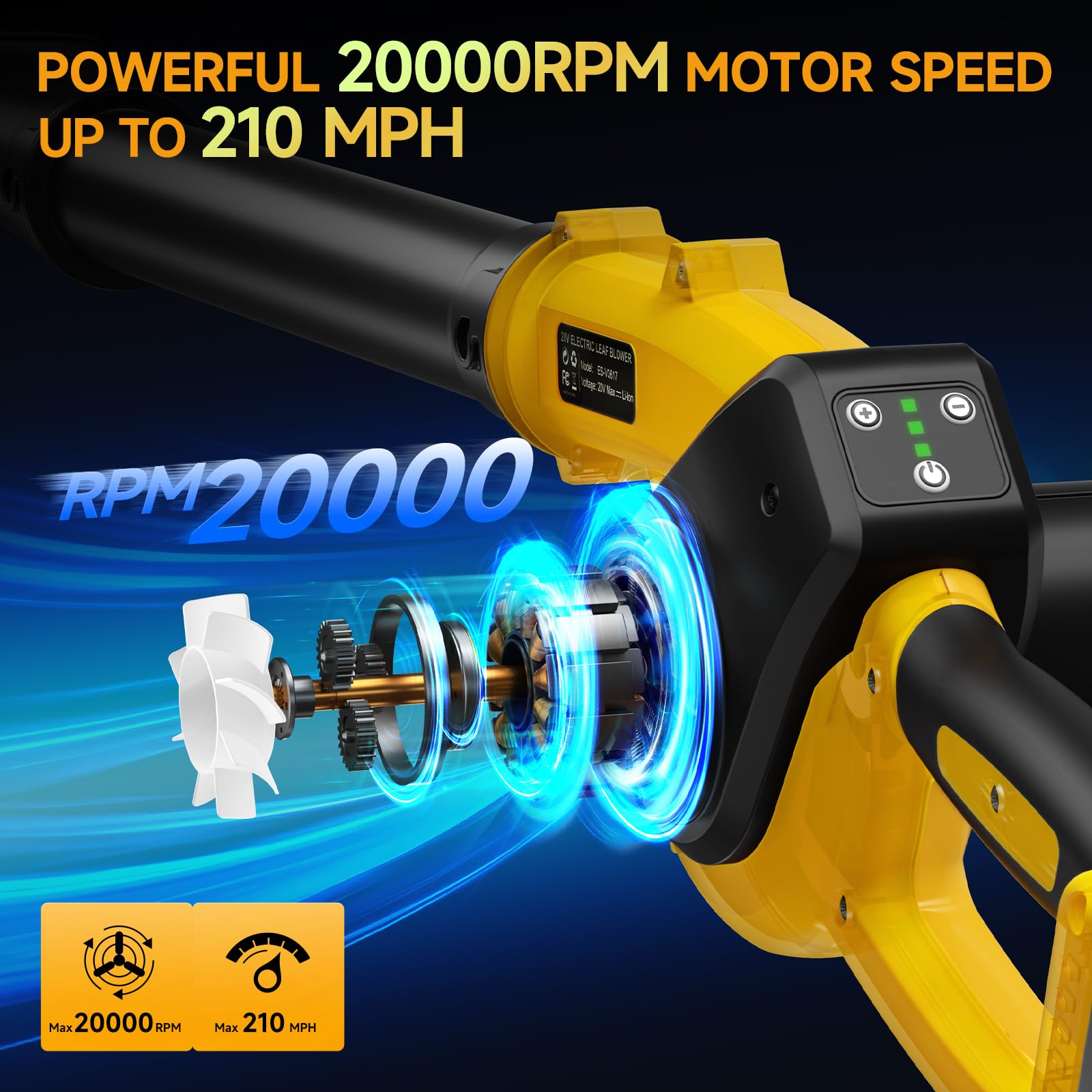 PILENTO bend nozzle directs air into tight corners for thorough debris removal.