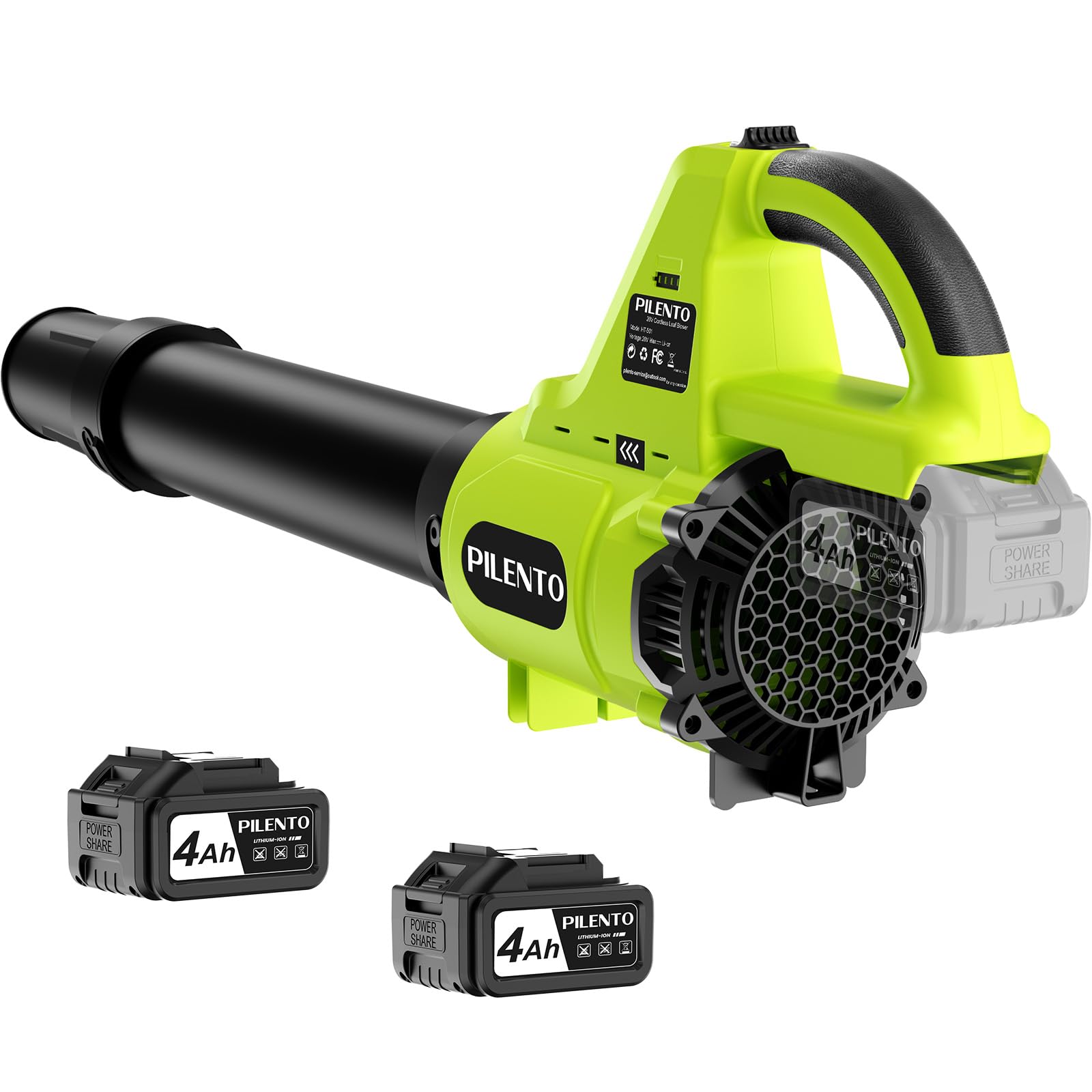 PILENTO cordless leaf blower full unit ready for yard cleanup and efficiency