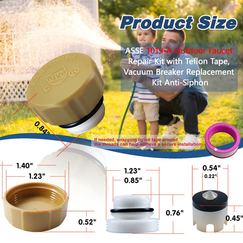 PILISPARK ASSE 1019-A anti-siphon frost-free hose bib kit to reduce leaks.