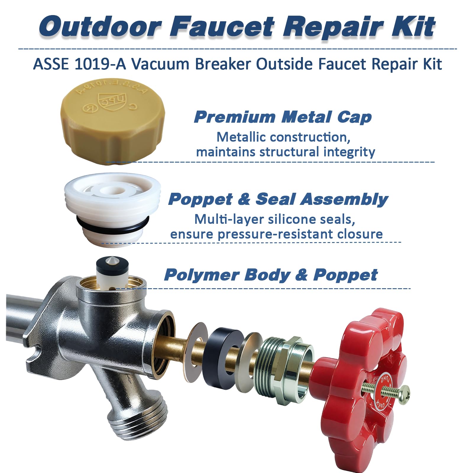 PILISPARK ASSE1019-A faucet installation scene with tool-free setup.