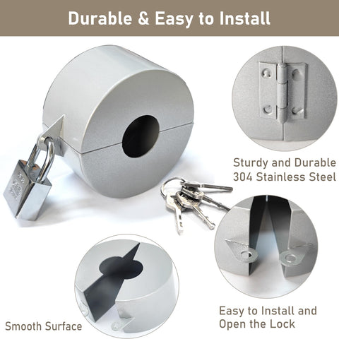 PILISPARK locking device installed on an outdoor faucet for controlled access.