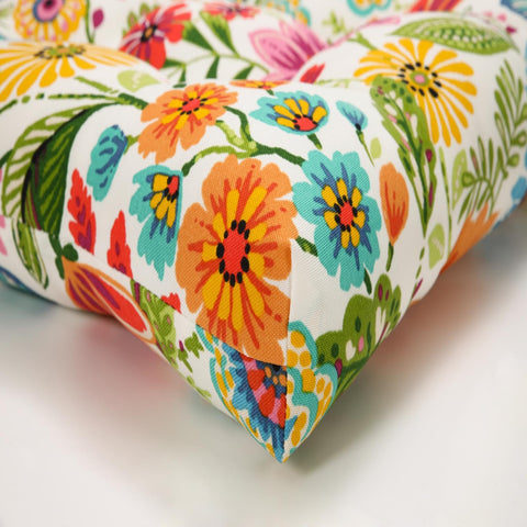 Pillow Perfect Gregoire reversible chair pad with sewn seam closure.