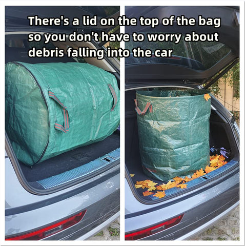 Pilntons bag with four handles offers balanced carrying around the yard.
