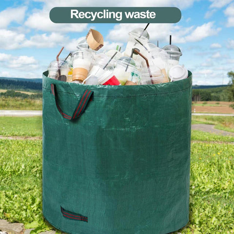 Pilntons foldable reusable bags store compactly after yard work.