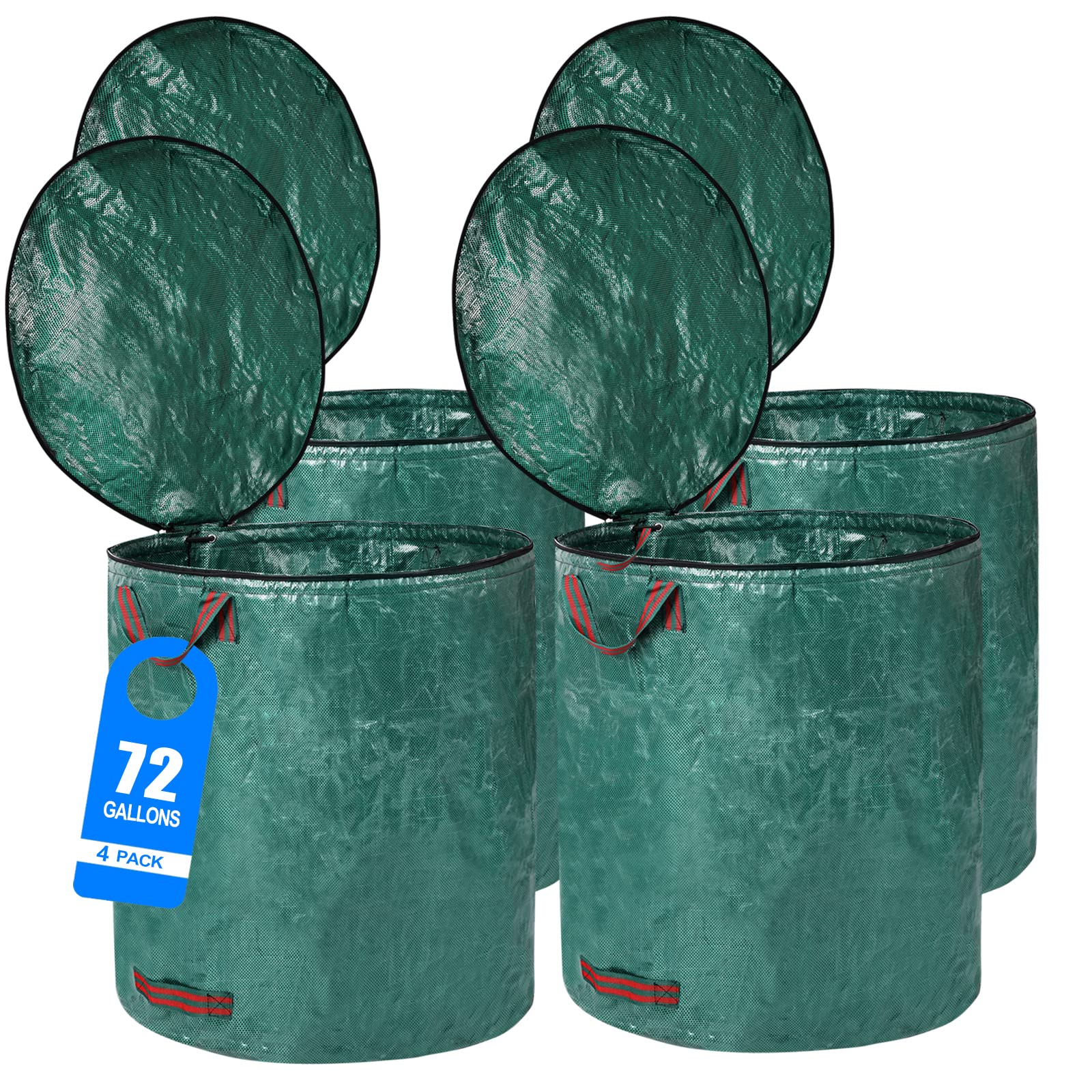 Pilntons leaf bag with open-ring enables easy loading and quick setup.