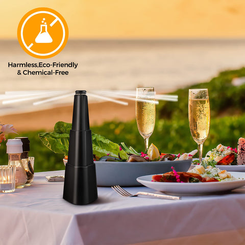 PIMAG fly fan table restaurant-use providing hygiene-friendly airflow at meals