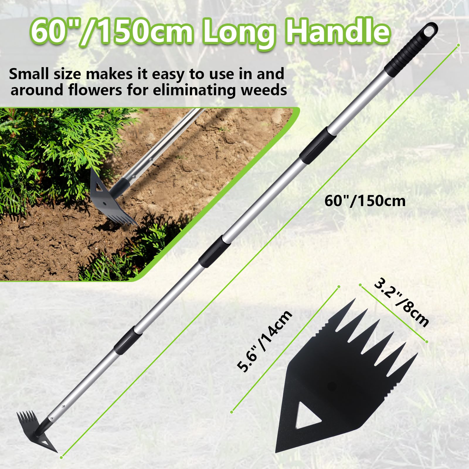 PIMEKOY durable garden hoe assembly supports versatile soil work
