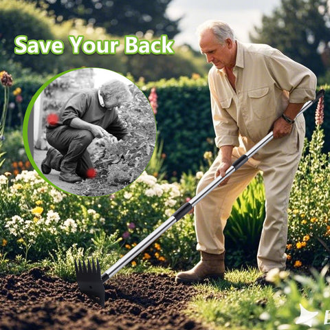PIMEKOY long handle in garden task reducing bending and strain