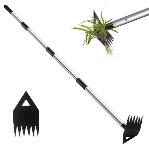 PIMEKOY weed puller tool with long handle for easier weeding in the garden