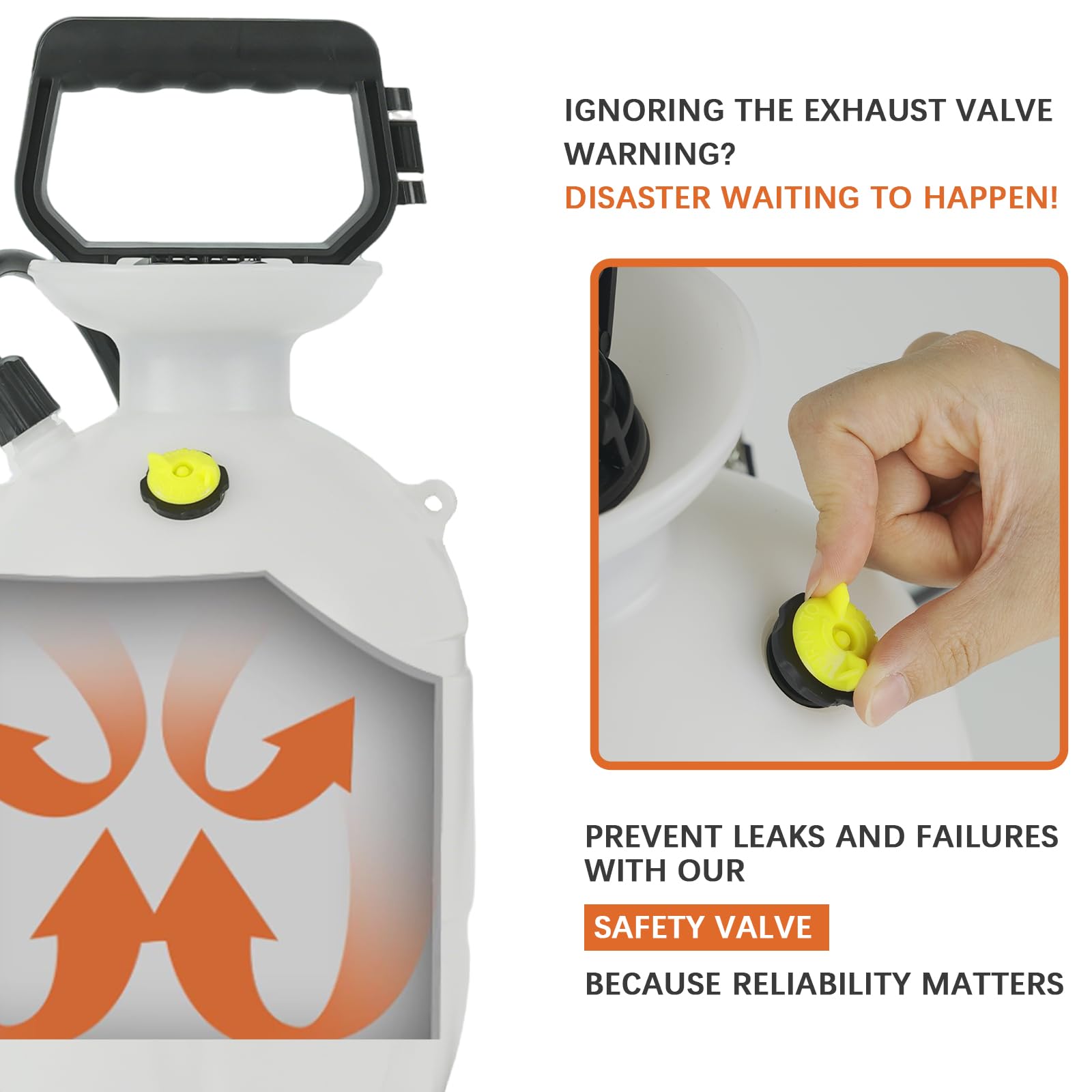 PINAGRAY translucent tank with scale marks to monitor fluids during use.