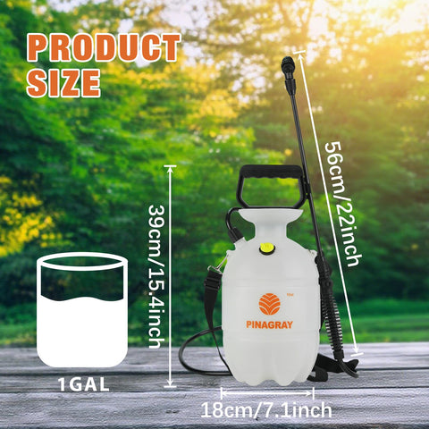 PINAGRAY mobile design with two nozzle options for watering and cleaning.