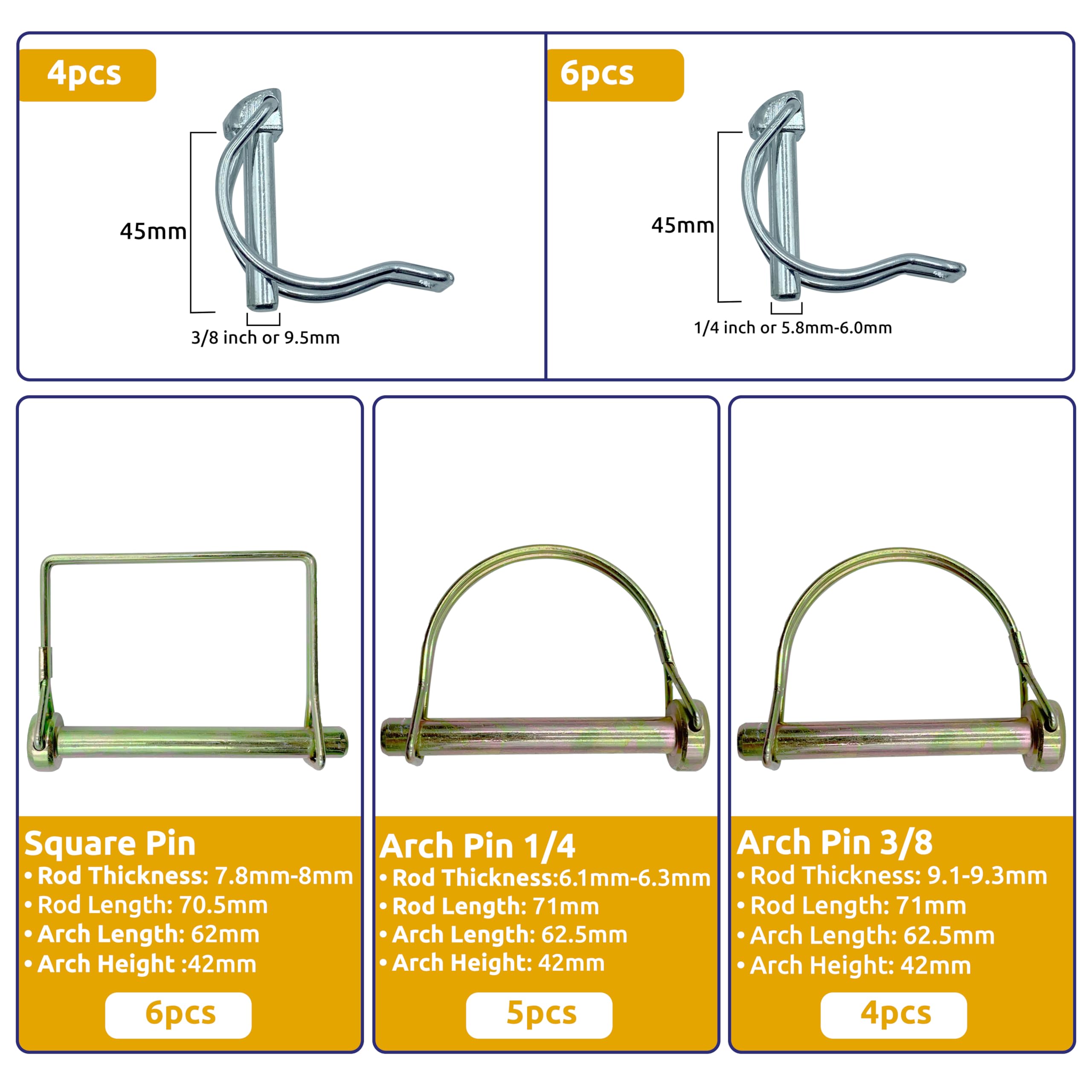 Pinailer cotter pin assortment enables versatile hardware upgrades for farm tools.