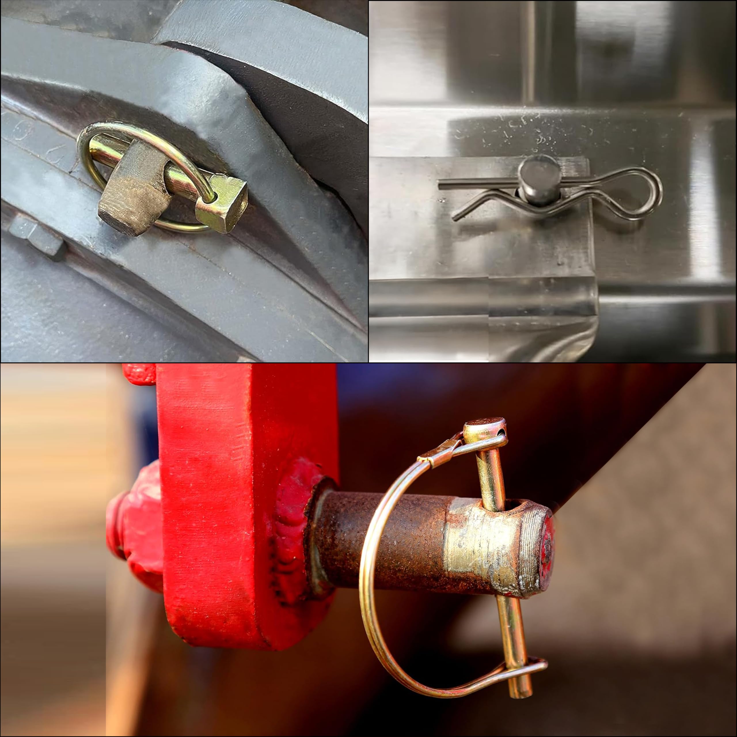 Pinailer locking pin protects against accidental detachment during transport.