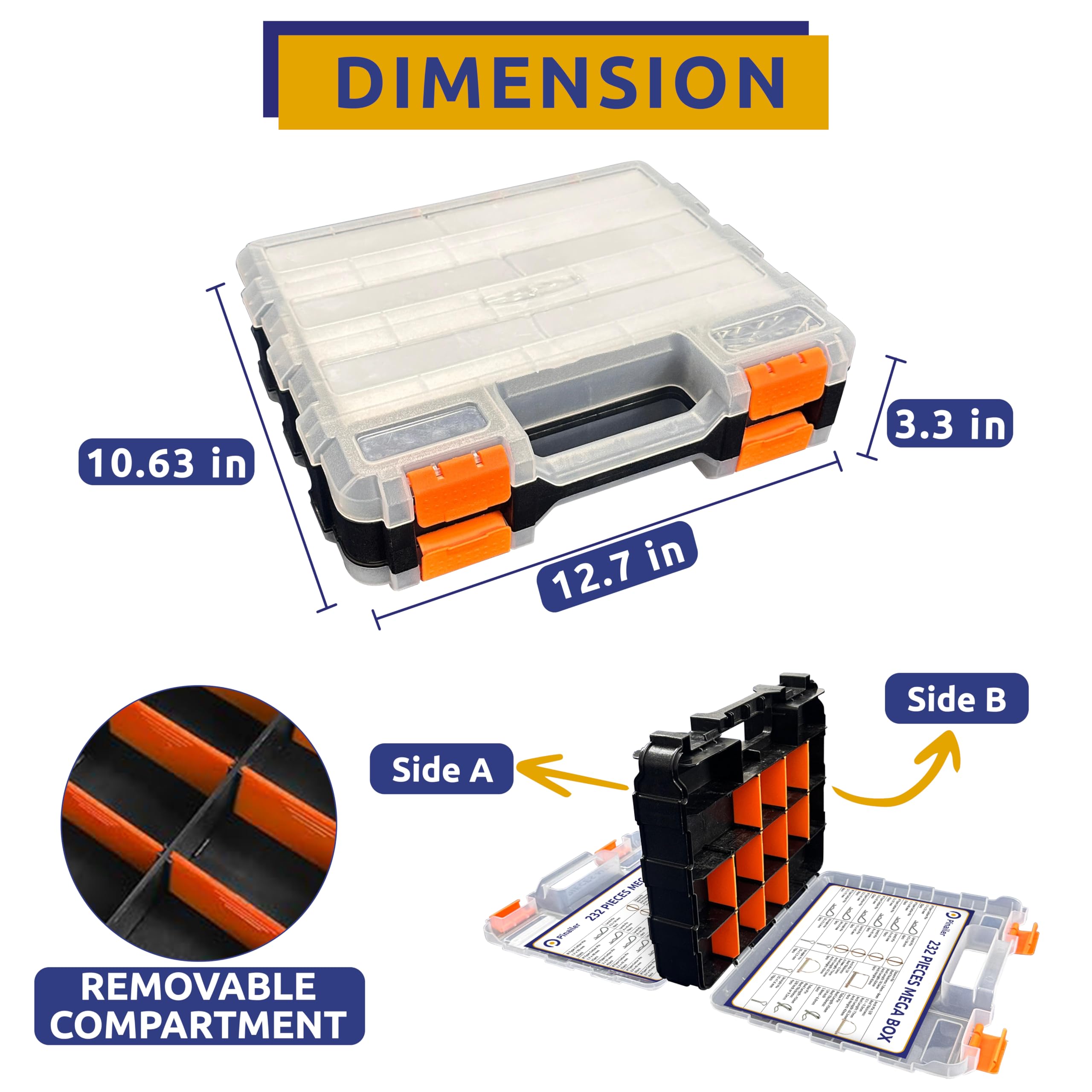 Pinailer snap pin set keeps equipment secure during heavy daily use.