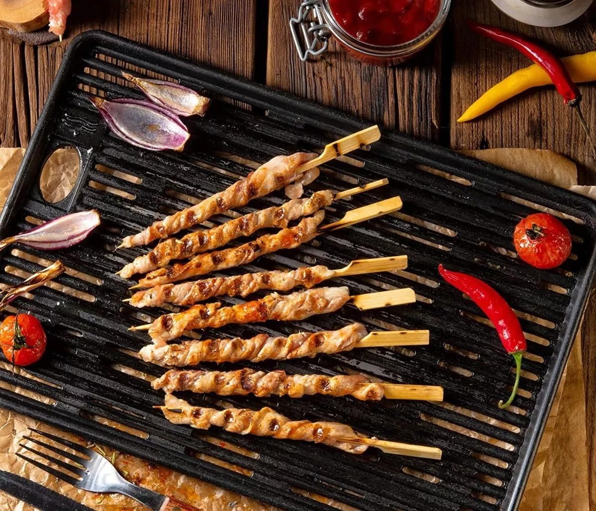 Pinchitto's bamboo skewers for grilling setup enhances barbecue presentation.