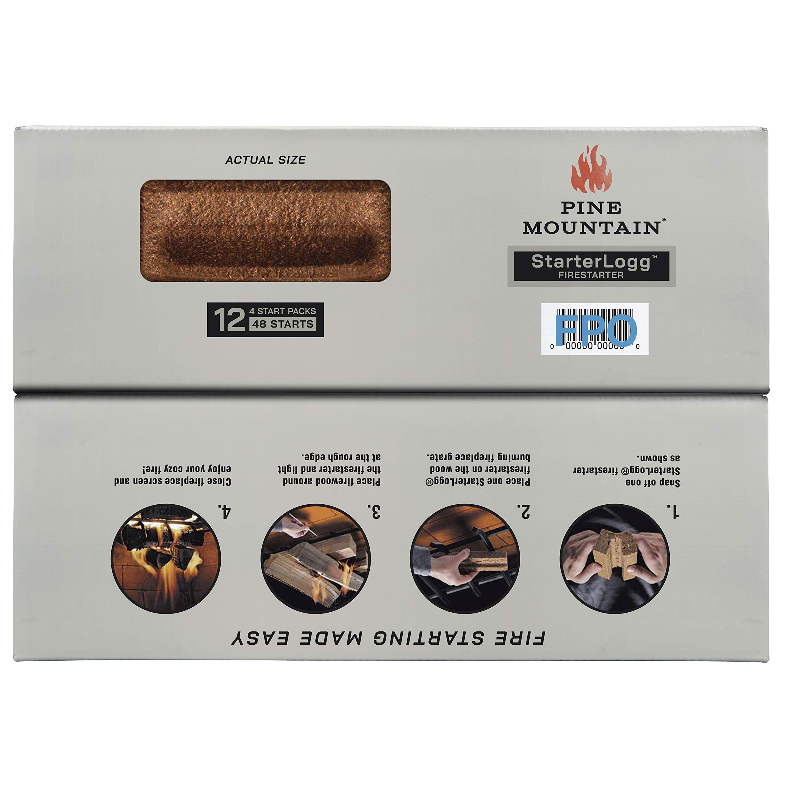 Pine Mountain StarterLogg burn cleaner with reduced emissions.