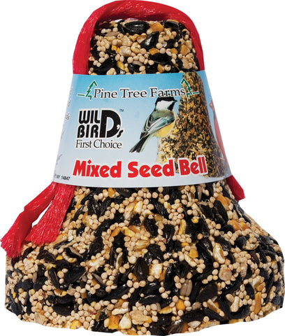 Pine Tree Farms 1320 mixed seed bell with net for bird feeding.