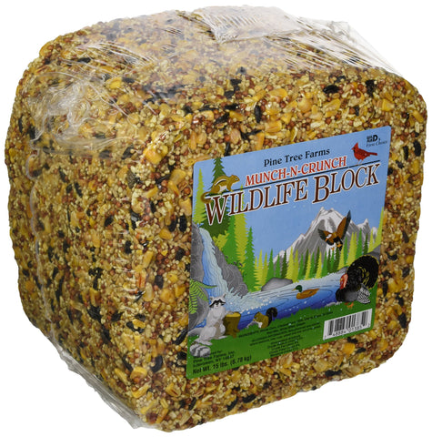 Pine Tree Farms 1385 Wildlife Block close-up; multicolored texture for feeders