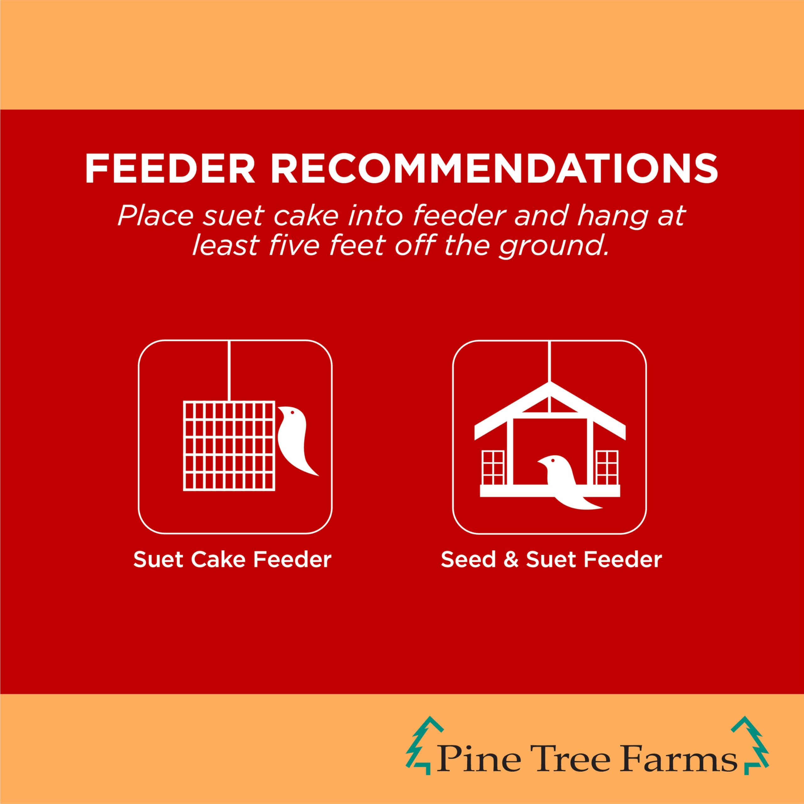 No-melt stability in hot weather keeps Pine Tree Farms suet intact and clean