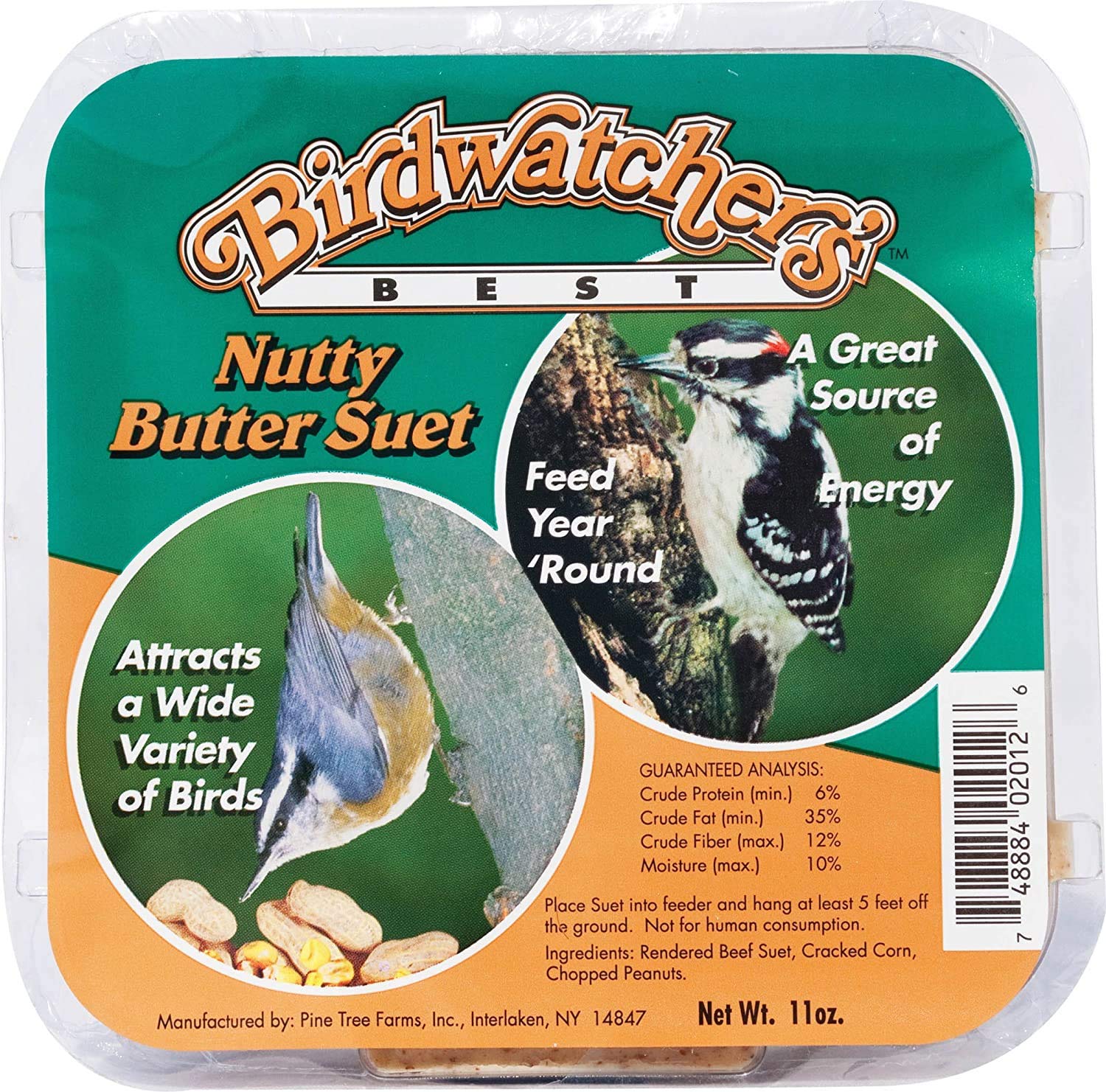 Pine Tree Farms Suet Carry Case shown with birds, easy storage and transport.