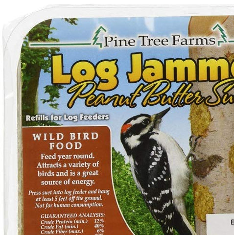 Pine Tree Farms suet ingredients closeup showing beef suet and peanuts for birds