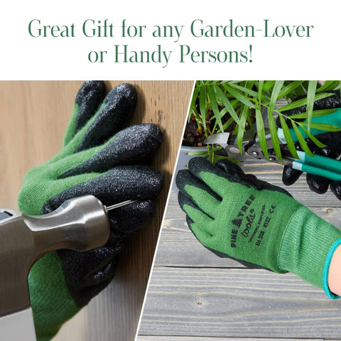 Pine Tree Tools bamboo garden gloves size chart guidance for perfect fit