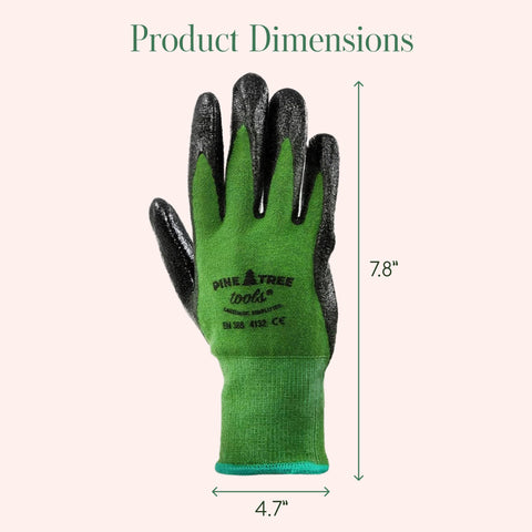Pine Tree Tools bamboo garden gloves touchscreen-friendly design for phone use