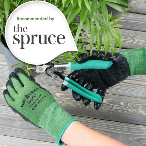 Pine Tree Tools bamboo gloves thorn-proof design keeps hands clean.