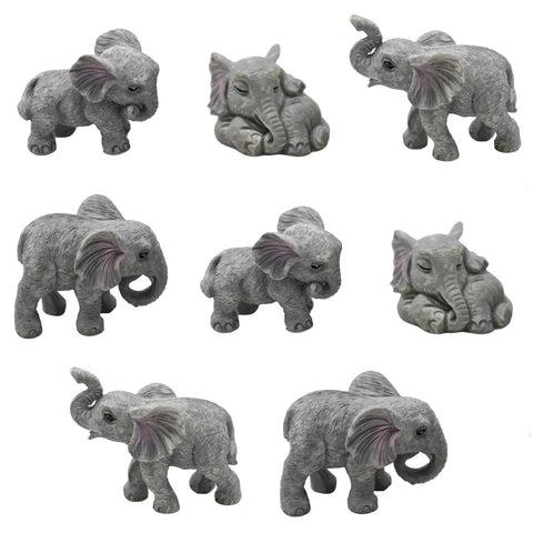 Pinenjoy elephant figurine with lowered head for serene desk decor and charm.