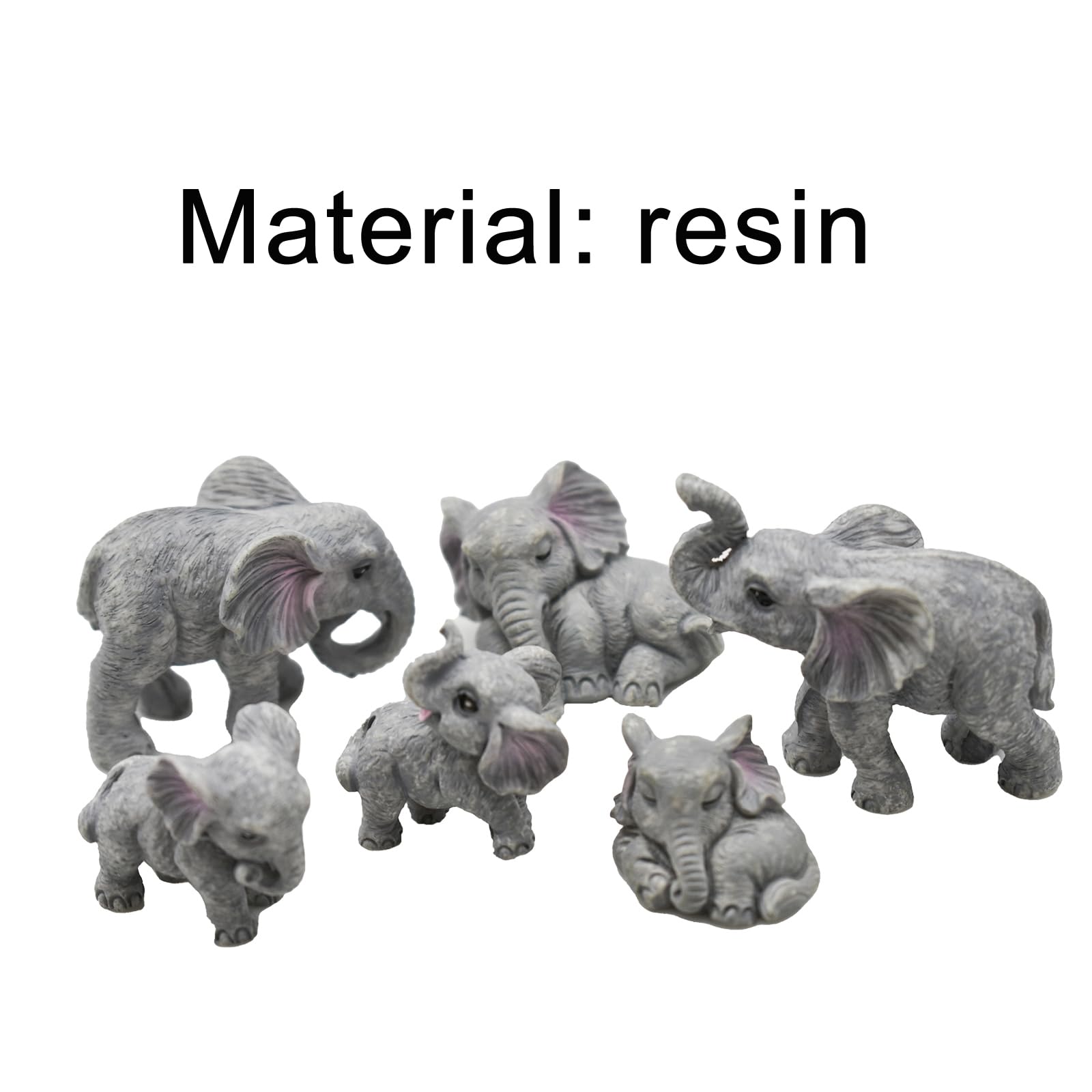 Pinenjoy elephant figurine in playful pose adds whimsy to home or cake toppers.