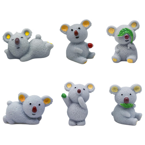 Pinenjoy koala figurine climbing a tree, ideal for fairy gardens