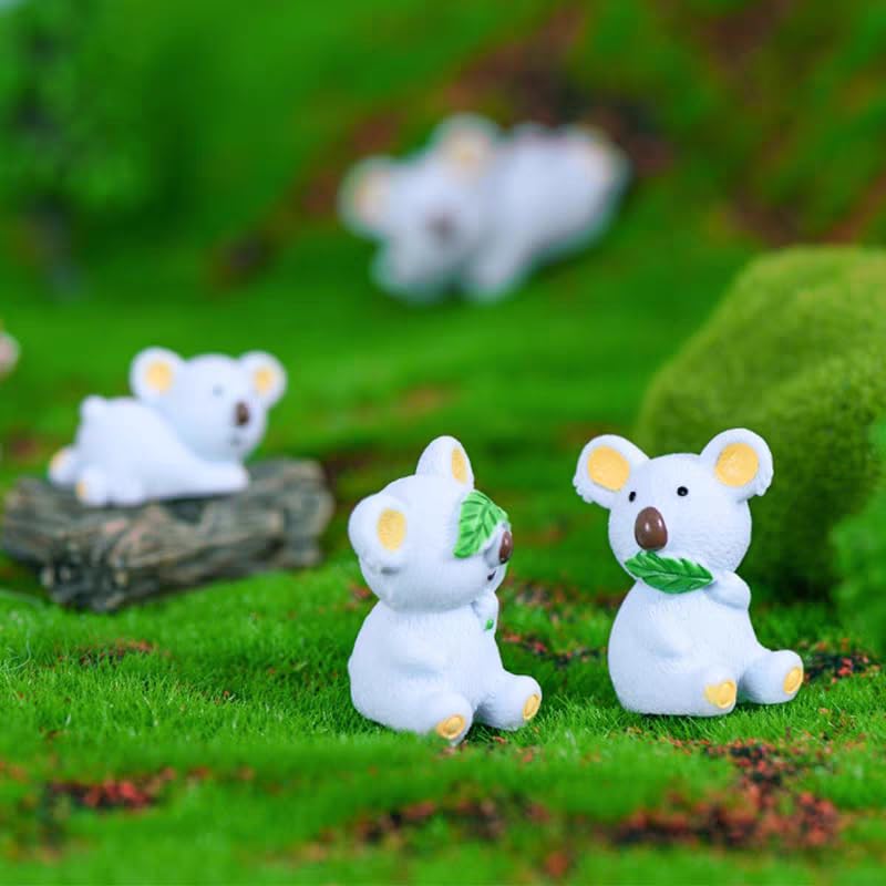 Pinenjoy koala figurine lying on side, serene Zen garden accent