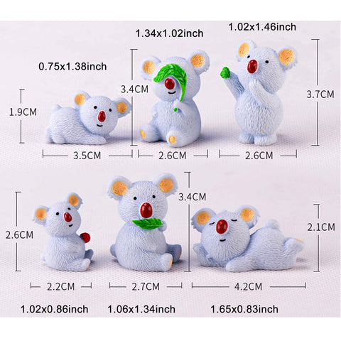 Pinenjoy koala figurine squinting with vivid detail for mini landscapes