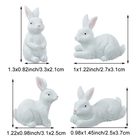 Pinenjoy rabbit figurine lying on stomach captures playful charm for display.
