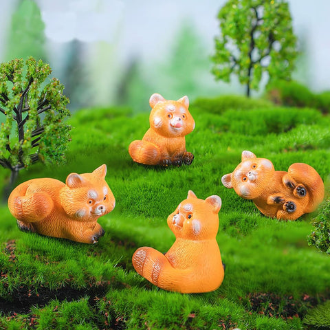 Pinenjoy red panda dollhouse miniature for displays and crafts.