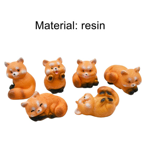 Pinenjoy red panda sleeping figurine, great as cake toppers.